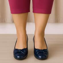 Bailarinas Flats De Mujer Lila Lombardo.  Básico    Oficina    Todas - Azul Marino - Ver 3