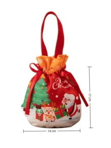5 piezas Bolsa de embalaje para decoración navideña, Bolsa de regalo de Papá Noel, Bolsa de regalo de muñeco de nieve de Navidad para llevar en la mano, Bolsa de regalo de manzana de Nochebuena, Bolsa de embalaje de fruta navideña, Bolsa de regalo de caramelos, Bolsa decorativa de recuerdo Navidad, Decoraciones navideñas, Pijamas navideños, Regalos de Navidad, Decoración navideña