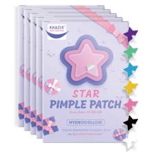 多色星形水胶体祛痘贴，温和不刺激，男女适用，适用于各种场合和节日 - 彩色 - 查看 7