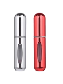2 pièces Bouteille de parfum rose vif de 5 ml, bouteille de rangement de parfum, bouteille de vaporisateur rechargeable, bouteille de décantation de parfum, petite bouteille réutilisable