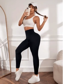 Set De 2 Mallones Mujer Térmico Stretch Leggins Mayon Mallas - Negro - Ver 2