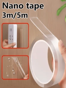 1 rolka dwustronnej taśmy Nano Strong – mocny, usuwalny klej, przezroczysty i bezśladowy, nie pozostawia śladów, nadaje się do dywanów, ramek na zdjęcia, plakatów, do domu/biura/na zewnątrz – polecana w reklamach telewizyjnych, niewidoczna naklejka do montażu na ścianie, wielokrotnego użytku, niezbędna dla entuzjastów majsterkowania