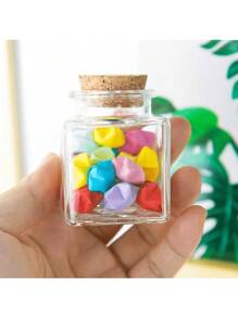 1/2/4/6/8/10 Stücke Mini Quadratische Glasflasche mit Kork - 50ml DIY Kunst Handwerk Aufbewahrungsbehälter, transparente Glasflasche als Gewürzflasche mit Kork, kleine Glasflasche mit Kork für Hochzeitsdekoration, kleine Glas-Kork-Gläser als Partygeschenke, Hochzeitspartygeschenke, Wunschflaschen, dekorative DIY Kunstflaschen, Handwerksflaschen und Küchen-Gewürzflaschen.