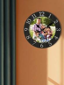 1pc Personalized Wall Colck, Custom Your Photo On Clocks,Gift For Your Family, Friend, Pets,Lovers Gifts Birthday Graduation - Multicolor - View 4