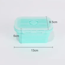 Collapsible Silicone Food Storage Container, Leftover Meal Box For Kitchen, Bento Lunch Boxeree, Microwave, Dishwasher And Fre Safe. Foldable Design Saves Your Space - Picture Color - View 19