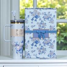 StanleyQuencher H2.0 Tumbler With Handle And Straw 40 Oz | Flowstate3-Position Lid | Cup Holder Compatible For Travel | Insulated Stainless Steel Cup - Blue Flowers - View 1