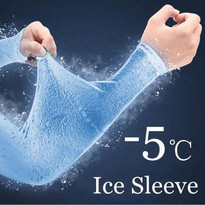 This Summer, Ice Silk Sleeves Will Keep You Cool! 1pc Ice Silk UV Protection Arm Sleeves: Block UV Rays, Comfortable And Fashionable, Suitable For Driving, Cycling, Golf And Volleyball! (Due To Different Batches, The Ice Silk Sleeves May Be Delivered With Or Without Text, Please Understand Any Inconvenience Caused.)
