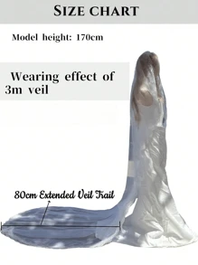 Velo de novia de 1.5M/3M de largo de encaje de pestañas de alta gama para Halloween 2025, velo de boda blanco/marfil, mantilla de boda, ropa de otoño para mujeres