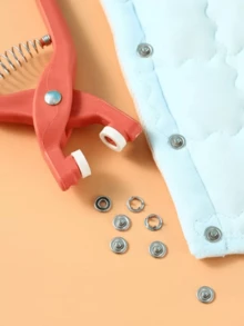 1/50/100 件套装，含环扣和安装工具，适用于隐形按扣、服装隐藏式按扣、多用途紧固环 - 彩色 - 查看 3