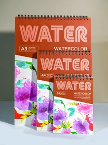 1 كتاب ألوان مائية سميك مربوط بحلقة علوية مقاس 11.6x8.27 بوصة/8.3x5.7 بوصة، 24 ورقة لكل كتاب (88 رطل/180 جم) مقاس A4/A5 ، كتب ألوان مائية سميكة خاصة بالطلاب المبتدئين، كتب رسم بالألوان المائية للرسم اليدوي، كتب رسم للطلاب، ورق رسم وكتابة فني، لوازم مدرسية، عودة إلى المدرسة