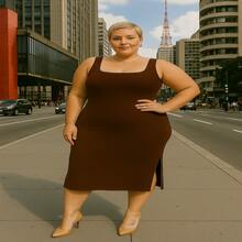 Florida Dress – Flourish With Charm And Elegance - Coffee Brown - View 2