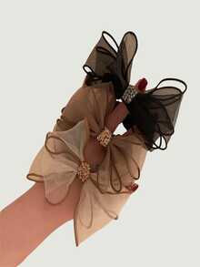 3 قطع من الأقواس المرصعة بالراين ذات الألوان المتعددة للنساء، عقدة الفراشة راين بسيط متعدد الوظائف/إكسسوار أنيق للسوار، إكسسوار شعر للنساء، مناسب للارتداء اليومي والحفلات والسفر والمناسبات الرسمية، مناسب كهدايا صغيرة رومانسية مثل أعياد الميلاد/المناسبات، ربطات الشعر، ربطات الشعر المجعدة، إكسسوارات الشعر