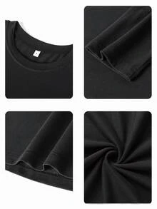 3pcs,Women's Autumn And Winter Solid Color Round Neck Long Sleeved T Shirt ,Casual Loose And Versatile Holiday Style Tops,Fashionable Fall Women Clothes Suitable For Daily Wear