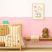 Paper and Wall Boiserie Adhesive Wallpaper For Half Wall Self-Adhesive - màu hồng - Xem 1