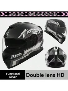 Unisex Motorcycle Helmet, Anti-Fog, Four Season Usage, Full-Face, Suitable For Motorbike & Electric Bike