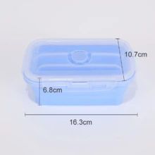 Collapsible Silicone Food Storage Container, Leftover Meal Box For Kitchen, Bento Lunch Boxeree, Microwave, Dishwasher And Fre Safe. Foldable Design Saves Your Space - Picture Color - View 22