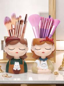 1pc Creative Little Fairy Makeup Brush Storage Tube Bàn trang điểm Phấn mắt Bút chì kẻ mày Cọ bút chì Giá lưu trữ, Đồ trang trí văn phòng cao cấp sang trọng nhẹ cho bé gái, Quà tặng lưu trữ để bàn hình trái tim nữ tính cho bé gái, Quà tặng tốt nhất, Mùa đông, Đồ trang trí, Nhà, Đồ trang trí đám cưới, Đồ trang trí nhà cửa, Hộp đựng đồ trang sức, Đồ trang trí tiệc Ngày lễ tình nhân Sinh nhật, Cho ngày lễ Bãi biển, Bộ sưu tập phòng tắm, Bộ sưu tập phòng ngủ, Sức chứa lớn - 2 tùy chọn màu sắc - Xem 10