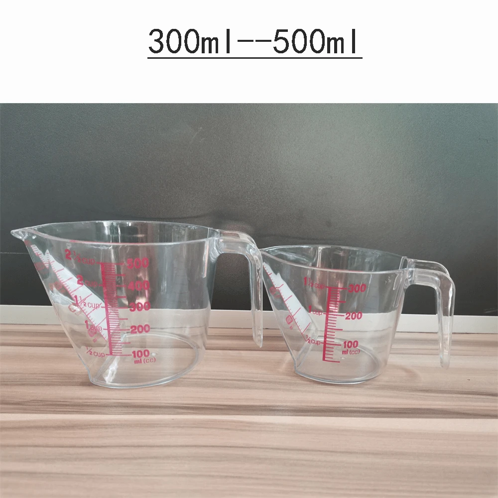 1件/2件家用带刻度量杯,烘焙、厨房、奶茶店用塑料量杯 - 透明色 - 查看 1