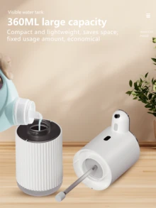 DONASIRA 1pc Touchless Automatic Soap Dispenser, Fashionable White Design, 6 Levels Adjustable, USB Rechargeable Battery Powered, Contactless Liquid Dispenser, 380ml Capacity For Kitchen And Bathroom, Bathroom Soap Dispenser - White Or Black - View 11