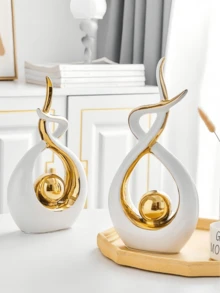 Nordic Style Artistic Ornaments, Made Of Resin Material And Designed With Artistic Curves, Can Be Used As Desktop Decoration Ornaments/Desktop Decoration Ornaments/Christmas Decoration Ornaments/Or As Unique Birthday Gifts And Heartwarming Holiday Gifts