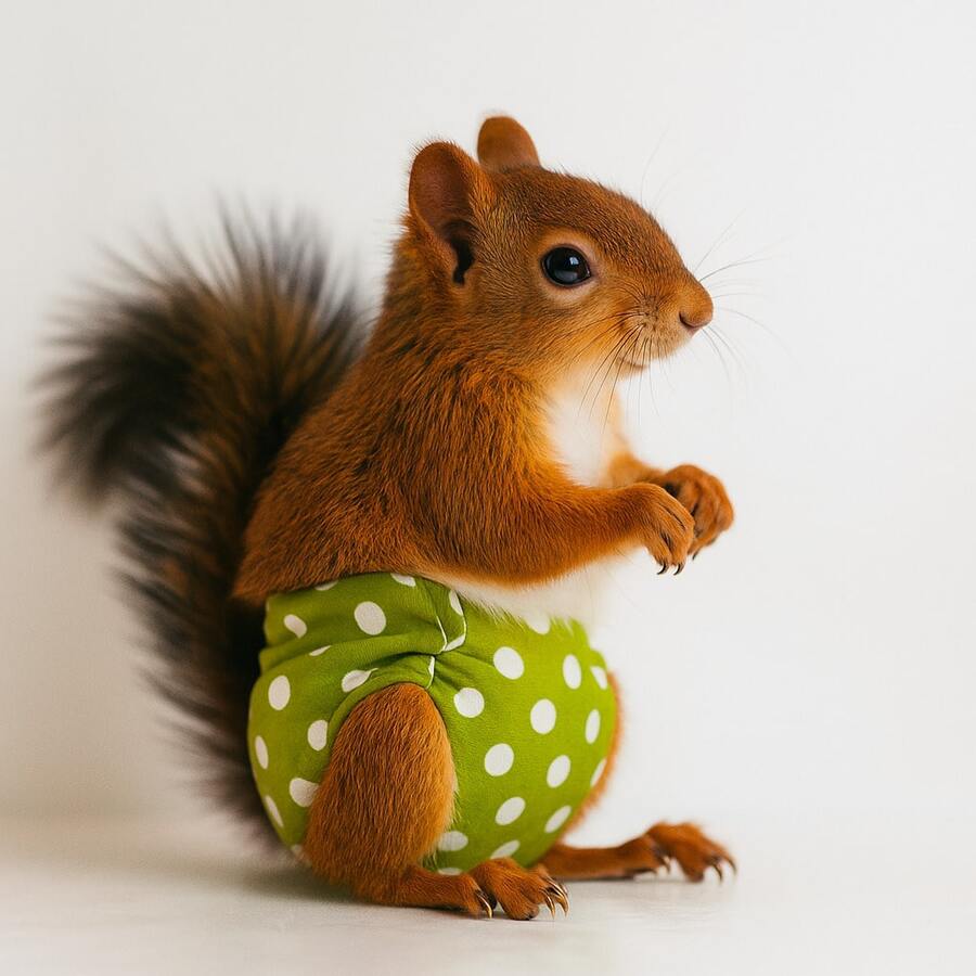 Squirrel Hamster Diaper Changing Diapers Outdoor Supplies Training Clothes Shorts - Multicolor - View 1