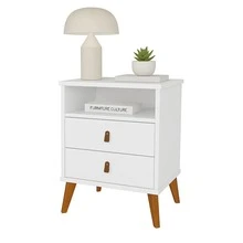 House Furniture Stores Roma Bedside Table Created Home Furniture - TRẮNG - Xem 1