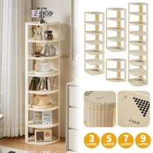 Lislark 5/7/9 Tier Shoe Rack Tall Storage Shelf Unit Cabinet Organiser Footwear Stand - Milky White 7 Layers - View 7