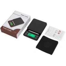 1 件多功能电子咖啡秤，倒入咖啡秤，计时咖啡秤带硅胶隔热垫，3/5kg 0.1g 高精度，纤薄机身，LCD 背光显示屏，防滑底座，带倒计时和秒表功能，适合家庭、办公室和旅行使用，需要 2 节 AAA 电池（不含电池） - 彩色 - 查看 10