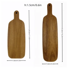 Cutting Board, Wooden Chopping Board, Home Meat Cutting Board, Cheese & Cooked Food Board, Washable Fruit Board, Home & Dorm Vegetable Cutting Board, Kitchen Supplies, Kitchen Gadgets - Brown - View 2