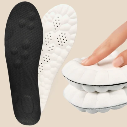1 Pair Of High Elasticity Latex Insoles, Shock-Absorbing And Cushioned Sports Insoles, Support Breathable Insoles, And Can Stand For A Long Time Without Getting Tired