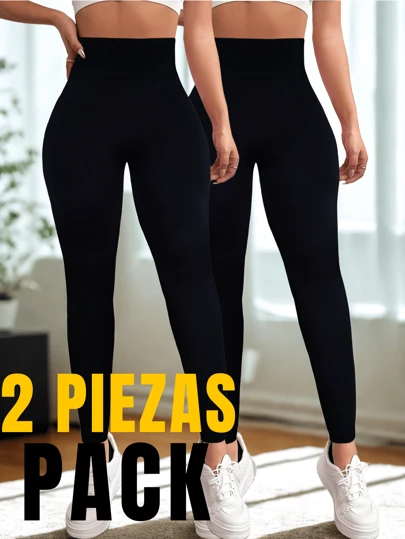 Set De 2 Mallones Mujer Térmico Stretch Leggins Mayon Mallas