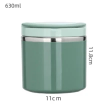 OBOVAY 1个650-1000毫升不锈钢保温食品容器，带提手，适用于盛汤、午餐、早餐、户外野餐、学生午餐盒。这款真空保温汤/午餐盒具有优异的保温/保冷功能，防漏，是返校用品的理想之选。 - 彩色 - 查看 14