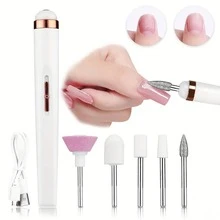 5-In-1 Portable Nail File, Electric Nail Drill With 5 Accessory Drill Bits, USB Charging With LED Light, Adjustable Speed, Suitable For Nail Art And Nail Care Tools, Nail Art And Foot Care Electric Nail File Set, Ideal For Birthday Gifts And Holiday Gifts - Multicolor - View 13
