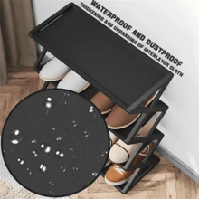 1 件 4 层 X 型防尘鞋架 - 可折叠节省空间的鞋柜，钢管鞋架易于组装的鞋架，无需工具组装，适用于家庭、宿舍、门廊、办公室防尘设计、入口、走廊、卧室和宿舍 - 彩色 - 查看 8