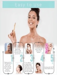 1 pieza Rasuradora de cejas, Hoja de afeitar afilada / Rasuradora de cejas / Recortadora de cejas, ¡Juego completo de herramientas de depilación! Hoja de acero inoxidable importada, Diseño de protección de , Fácil para principiantes, Fácil de crear cejas precisas, Múltiples combinaciones disponibles, Diseño ergonómico, Adecuado para el afeitado de cejas, orejas y vellos de la nariz (Color y estilo aleatorio)