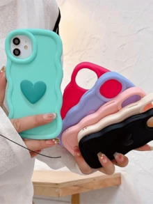 2025's Latest Big Wave Macaron Mobile Phone Case With Bow, Best Selling Compatible With Samsung Galaxy S25, S24, S24 Plus/S24+, S24 Ultra, S24 FE, S20, S21, S22, S23. Adorable Light Purple Heart Phone Case Compatible With IPhone 11/11 Pro/11 Pro Max/12/12 Pro/12 Pro Max/13/13 Pro/13 Pro Max/14/14 Pro/14 Pro Max Waterproof Shockproof Anti-Fall Scratch Resistant