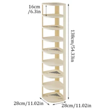 Lislark 5/7/9 Tier Shoe Rack Tall Storage Shelf Unit Cabinet Organiser Footwear Stand - Milky White 7 Layers - View 4