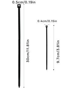 100 Piece Set Of Heavy-Duty Cable Ties, Nylon Zipper Ties, With Waterproof, Anti Slip, And Anti Breakage Functions, Suitable For Home, Office, And Car Wire Sorting