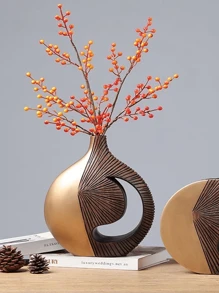 优雅花瓶装饰，简约树脂花瓶，适合客厅，奢华艺术郁金香花瓶套装，独特礼品家居装饰花瓶，玻璃花瓶