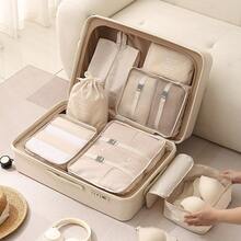 3pcs/Set Travel Compressed Packaging Cube, Travel Bag Luggage Organizer, Travel Essentials Carry-On Suitcase Compressed Cube - Multicolor - View 6