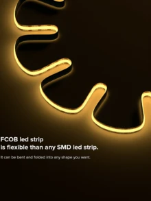 Acosh Neon COB LED Strip Light, 320 LEDs/M, Rotatable Button Dimming, 5V High Density Flexible RA90 FCOB LED Strip, Suitable For TV Backlight, Bedroom, Kitchen Decorative Lighting - Multicolor - View 9