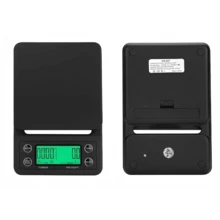 1 件多功能电子咖啡秤，倒入咖啡秤，计时咖啡秤带硅胶隔热垫，3/5kg 0.1g 高精度，纤薄机身，LCD 背光显示屏，防滑底座，带倒计时和秒表功能，适合家庭、办公室和旅行使用，需要 2 节 AAA 电池（不含电池） - 彩色 - 查看 9