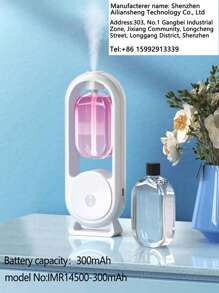 1pc Home/Hotel Use Aroma Diffuser Humidifier Automatic Mister; For Bedroom, Bathroom; Aromatherapy Mist Maker (Includes 4 Essential Oils)