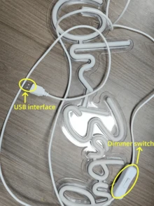 Lumières décoratives néon colorées, luminosité réglable, enseigne à LED, alimentées par batterie, portables et faciles à utiliser. Décoration de Noël pour la maison, cadeau de Noël, ornement de Noël - Multicolore - Voir 11