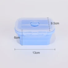 Collapsible Silicone Food Storage Container, Leftover Meal Box For Kitchen, Bento Lunch Boxeree, Microwave, Dishwasher And Fre Safe. Foldable Design Saves Your Space - Picture Color - View 15
