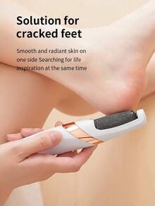 1Pc Electric Foot File, USB Rechargeable Feet Callus Remover With 2 Speed Of Replacement Rollers & LED Lights, Professional Hard Skin Remover Foot Care Tools For Cracked Heels Calluses & Dead Skin, Suitable For Both Men And Women To Remove Dry Skin And Dead Skin On Feet