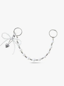 قطعتان من سحر الحقيبة بشكل فيونكة فضية، سلسلة حقيبة من اللؤلؤ الاصطناعي، قلادة محفظة، ديكور حقيبة اليد، سلسلة مفاتيح محفظة، اكسسوارات حقيبة، سحر حقيبة يد مصمم جميل، ديكور حقيبة DIY، مناسب لحقائب Bogg - الأسود - مشاهدة 14