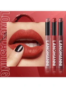 12支丝绒哑光唇膏套装，裸色哑光色调，高显色度，持久保湿，彩妆礼品，适合女孩和女性 - 12Pcs/Set - 查看 8