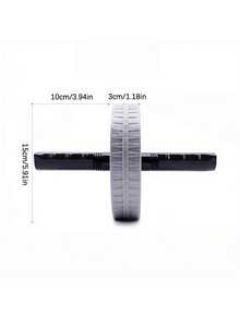 A Single-Wheel Abdominal Roller With A Thickened Steel Pipe For High Load - Bearing Capacity, Sturdy , Suitable As A Home Fitness Training Device.