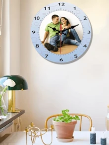 1 件个性化壁挂钟，定制您的照片时钟，送给家人、朋友、宠物、爱人礼物生日毕业 - 彩色 - 查看 4